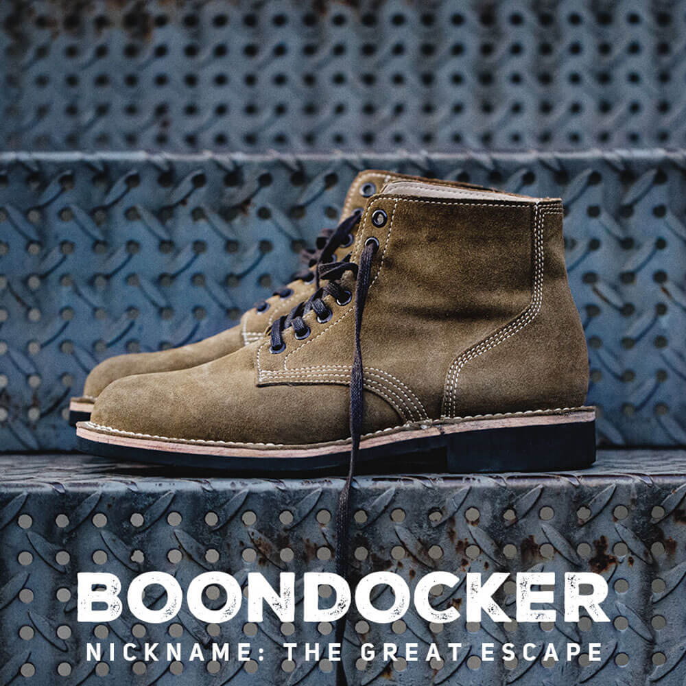 Brown Suede Boondocker Boots For Man