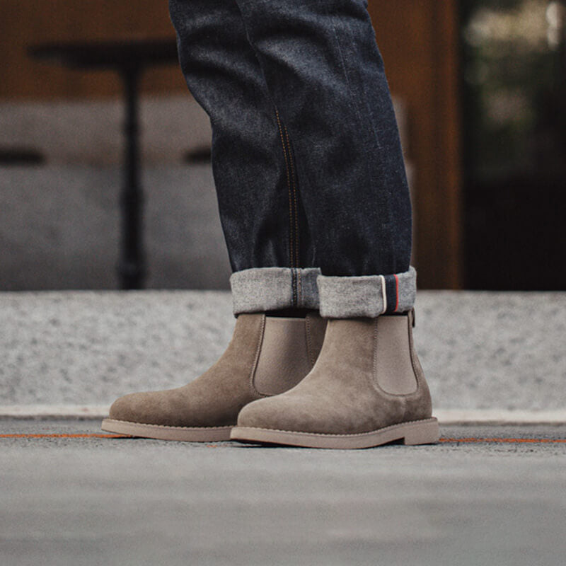 chelsea boots men suede