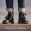 leather ankle boots for man