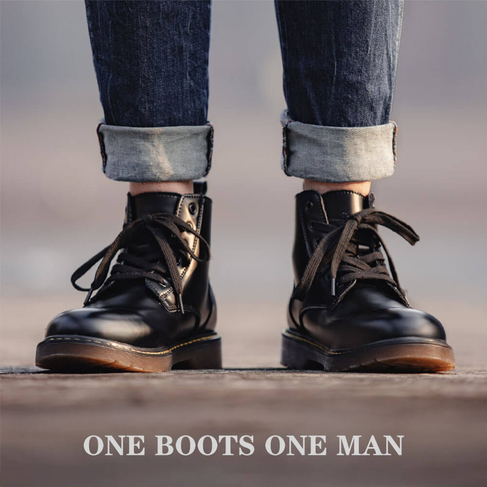 leather ankle boots for man