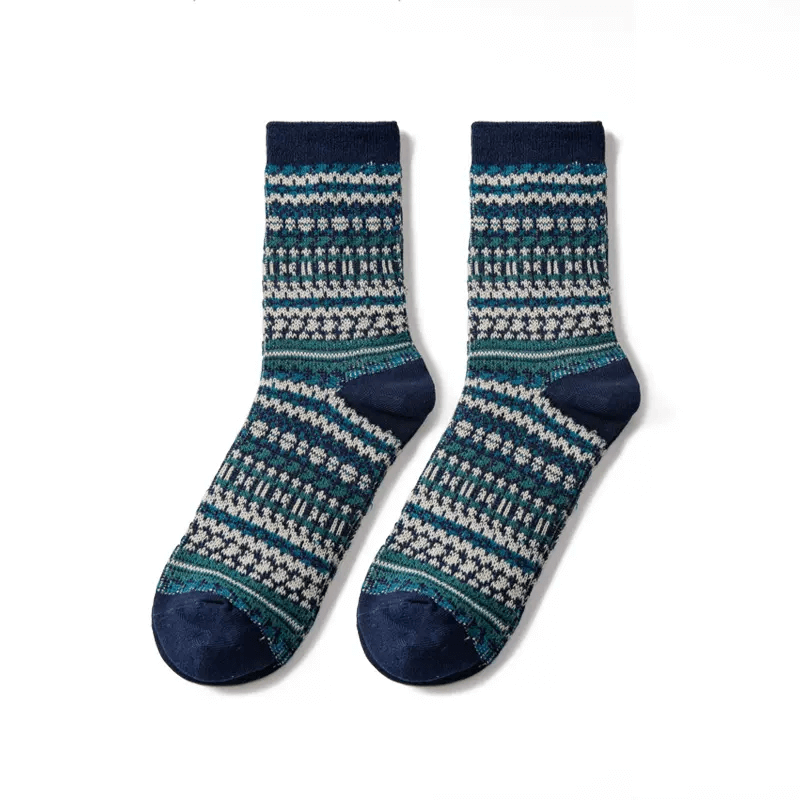 blue cotton ankle socks