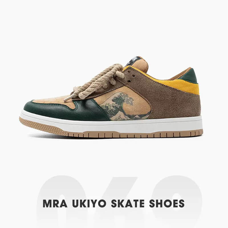 Ukiyos Japanese Printing Suede Sneakers