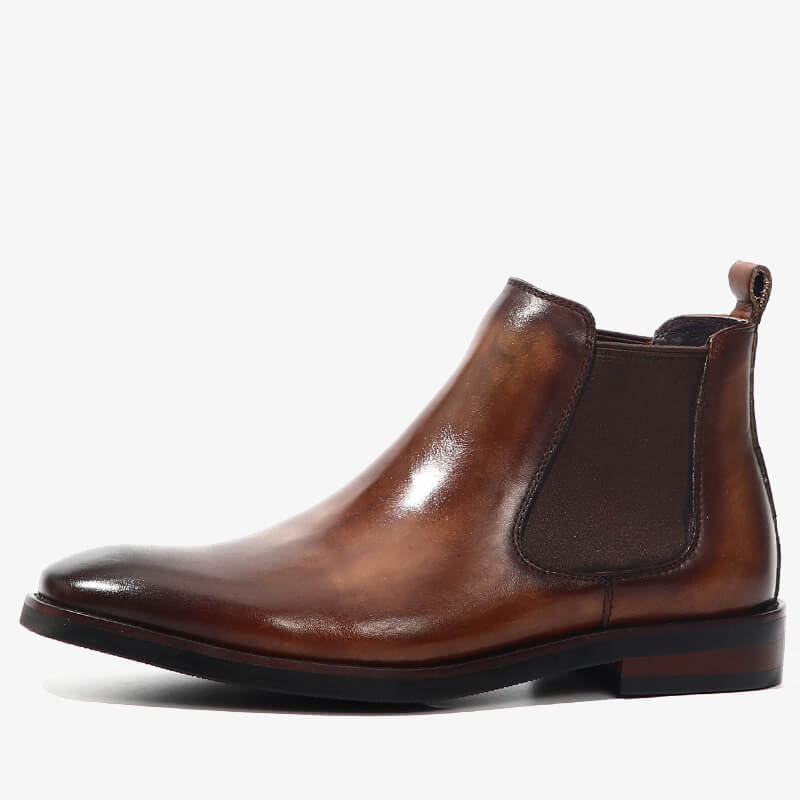 chelsea boots leather for suit