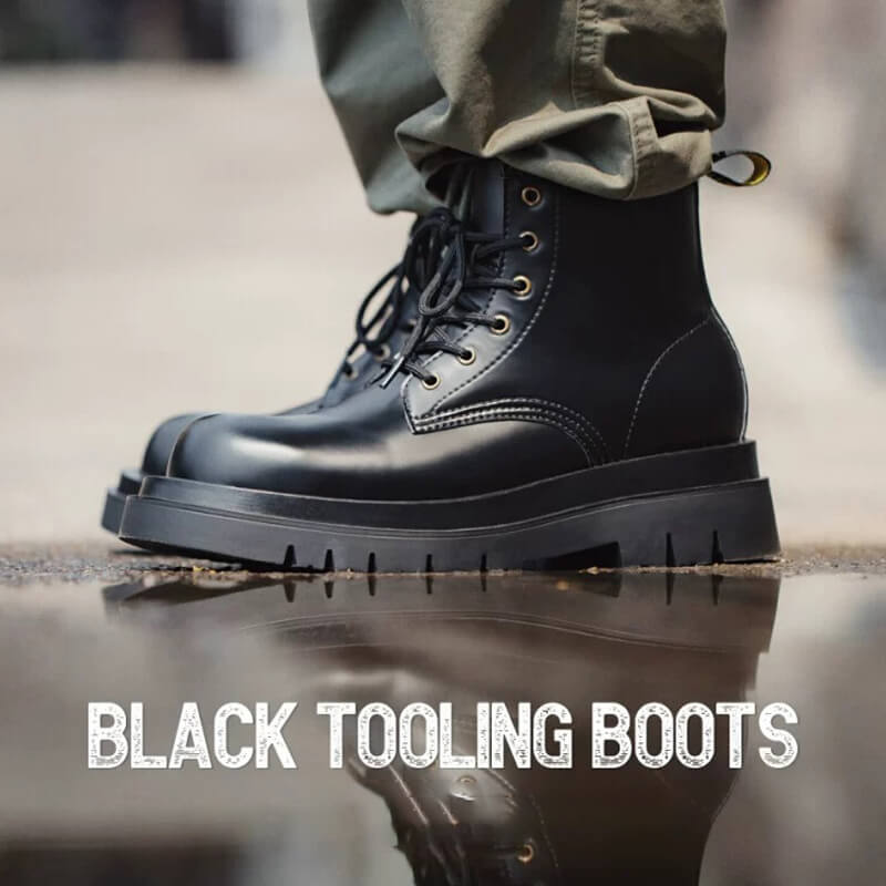 dark combat boots