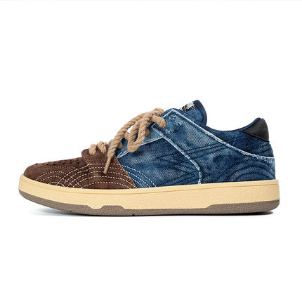 Denim Breathable Outfit Street Skate Sneakers