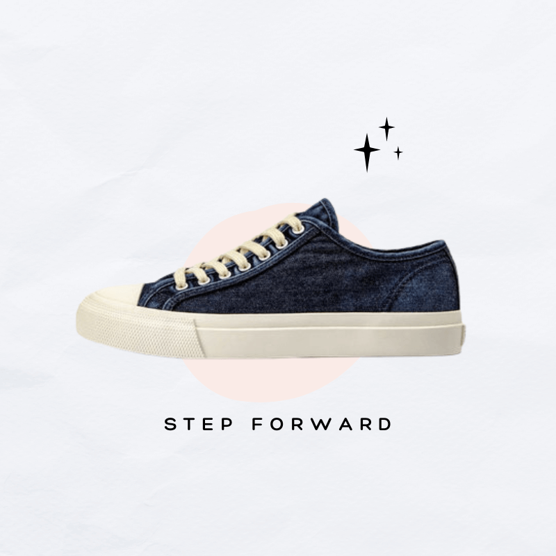 Denim Washed Canvas Sneakers for Women