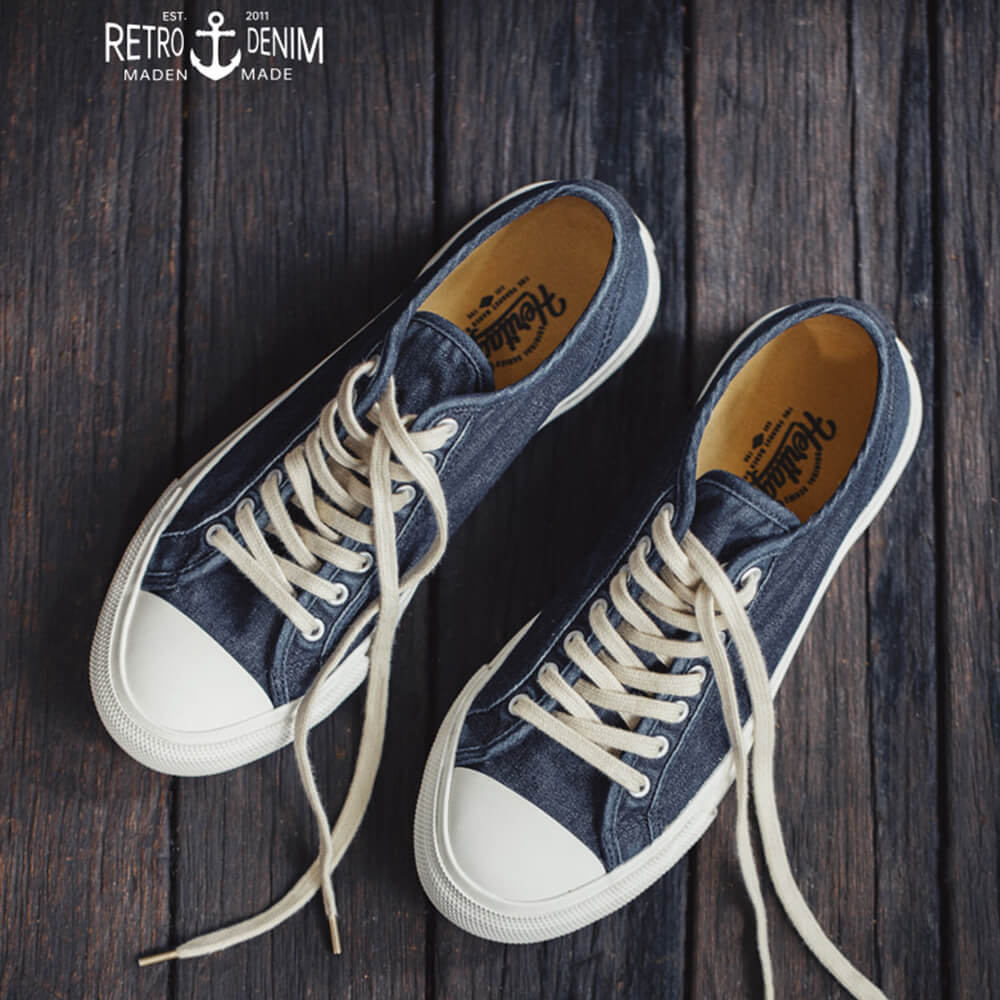 Denim Washed Canvas Sneakers for Women