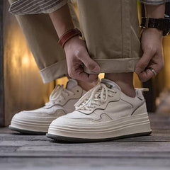 Reference product image - white linen sneaker profile