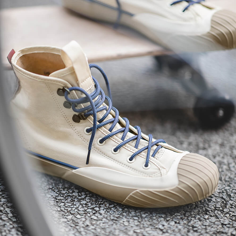 Chaussures de toile à haut haut vulcanisé vintage