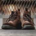 man lace up boots