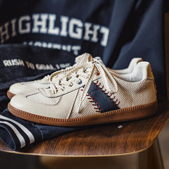 Reference product image - ACE trainers leather and suede detail