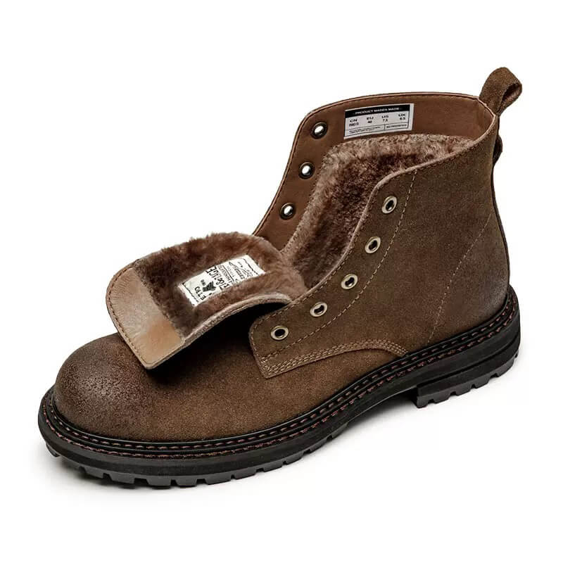 Mens wool lined boots on sale